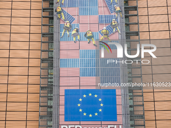 General view of the European Commission building in Brussels, Belgium, on September 30, 2024. (