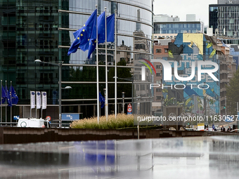 General view of the European Quarter buildings in Brussels, Belgium, on September 30, 2024. (