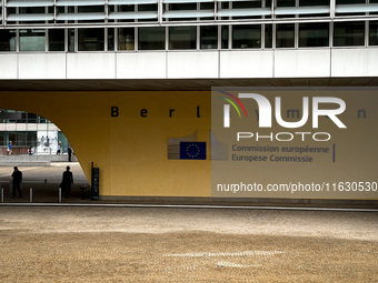 General view of the European Commission building in Brussels, Belgium, on September 30, 2024. (