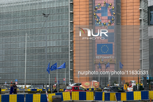 General view of the European Commission building in Brussels, Belgium, on September 30, 2024. 