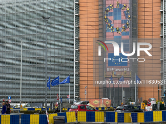 General view of the European Commission building in Brussels, Belgium, on September 30, 2024. (