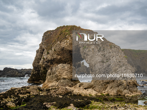 A view of the Ballintoy surroundings features in the TV show Game of Thrones in Antrim County, Northern Ireland, in July 2024. 