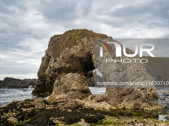 A view of the Ballintoy surroundings features in the TV show Game of Thrones in Antrim County, Northern Ireland, in July 2024. (