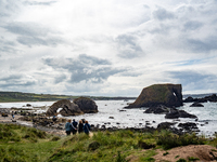 A view of the Ballintoy surroundings features in the TV show Game of Thrones in Antrim County, Northern Ireland, in July 2024. (