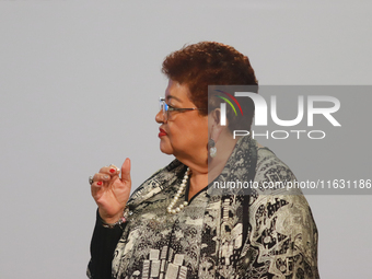 Ernestina Godoy, legal advisor of the Government of Mexico, is seen during the first informative conference of Claudia Sheinbaum Pardo's six...