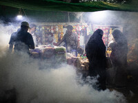 Mosquito repellent is sprayed by a fogger machine to kill mosquitoes as the case of Dengue (spread usually by Aedes mosquito) in Dhaka, Bang...