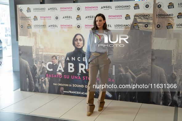 Romana Maggiora Vergano attends the photocall for ''Francesca Cabrini'' at Cinema Adriano in Rome, Italy, on October 2, 2024. 