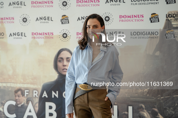 Romana Maggiora Vergano attends the photocall for ''Francesca Cabrini'' at Cinema Adriano in Rome, Italy, on October 2, 2024. 