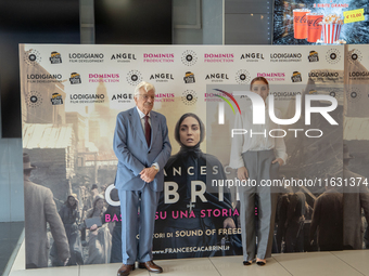 Giancarlo Giannini and Cristiana Dell'Anna attend the photocall for ''Francesca Cabrini'' at Cinema Adriano in Rome, Italy, on October 2, 20...