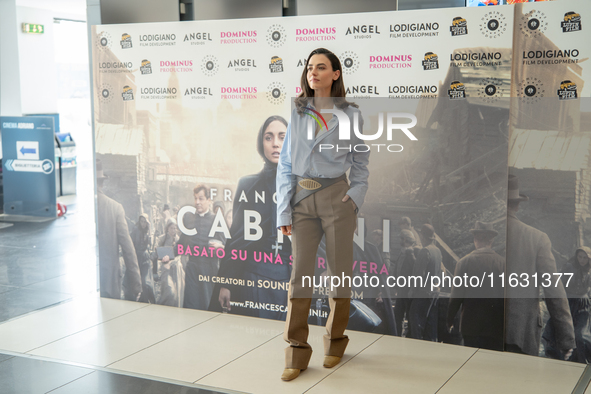 Romana Maggiora Vergano attends the photocall for ''Francesca Cabrini'' at Cinema Adriano in Rome, Italy, on October 2, 2024. 