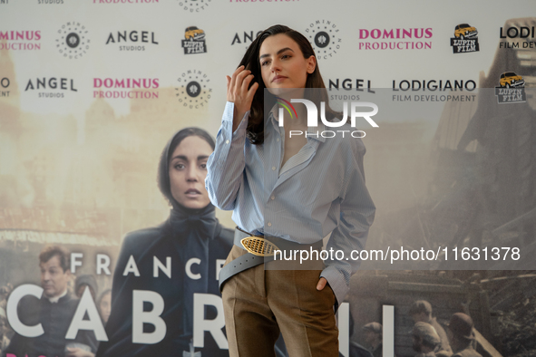 Romana Maggiora Vergano attends the photocall for ''Francesca Cabrini'' at Cinema Adriano in Rome, Italy, on October 2, 2024. 