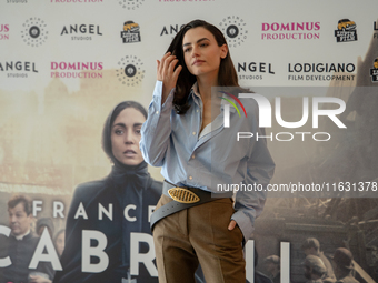 Romana Maggiora Vergano attends the photocall for ''Francesca Cabrini'' at Cinema Adriano in Rome, Italy, on October 2, 2024. (