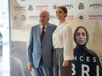 Giancarlo Giannini and Cristiana Dell'Anna attend the photocall for ''Francesca Cabrini'' at Cinema Adriano in Rome, Italy, on October 2, 20...