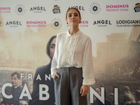 Cristiana Dell'Anna attends the photocall for ''Francesca Cabrini'' at Cinema Adriano in Rome, Italy, on October 2, 2024. (