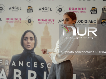 Cristiana Dell'Anna attends the photocall for ''Francesca Cabrini'' at Cinema Adriano in Rome, Italy, on October 2, 2024. (