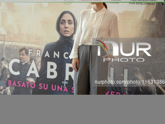 Cristiana Dell'Anna attends the photocall for ''Francesca Cabrini'' at Cinema Adriano in Rome, Italy, on October 2, 2024. (