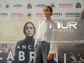 Cristiana Dell'Anna attends the photocall for ''Francesca Cabrini'' at Cinema Adriano in Rome, Italy, on October 2, 2024. (