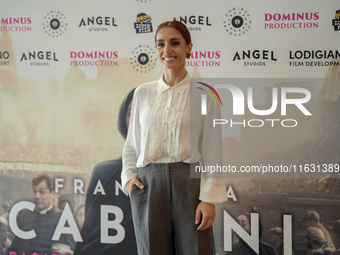 Cristiana Dell'Anna attends the photocall for ''Francesca Cabrini'' at Cinema Adriano in Rome, Italy, on October 2, 2024. (