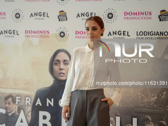 Cristiana Dell'Anna attends the photocall for ''Francesca Cabrini'' at Cinema Adriano in Rome, Italy, on October 2, 2024. (