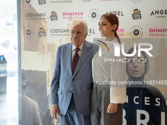 Giancarlo Giannini and Cristiana Dell'Anna attend the photocall for ''Francesca Cabrini'' at Cinema Adriano in Rome, Italy, on October 2, 20...