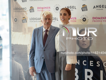 Giancarlo Giannini and Cristiana Dell'Anna attend the photocall for ''Francesca Cabrini'' at Cinema Adriano in Rome, Italy, on October 2, 20...