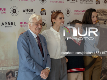 Cristiana Dell'Anna, Federico Ielapi, Giancarlo Giannini, and Romana Maggiora Vergano attend the photocall for ''Francesca Cabrini'' at Cine...