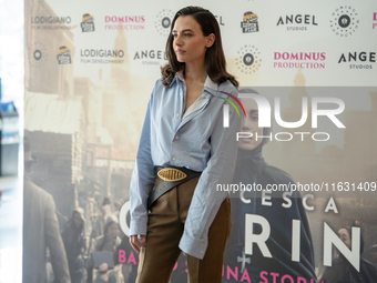 Romana Maggiora Vergano attends the photocall for ''Francesca Cabrini'' at Cinema Adriano in Rome, Italy, on October 2, 2024. (