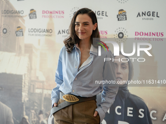 Romana Maggiora Vergano attends the photocall for ''Francesca Cabrini'' at Cinema Adriano in Rome, Italy, on October 2, 2024. (