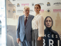 Giancarlo Giannini and Cristiana Dell'Anna attend the photocall for ''Francesca Cabrini'' at Cinema Adriano in Rome, Italy, on October 2, 20...