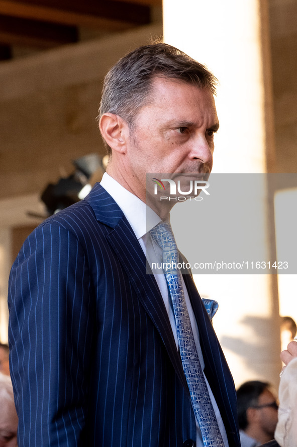 Achielas Tsaltas, the president of the Athens Democracy Forum, arrives at the Athens Democracy Forum. The President of the Hellenic Republic...