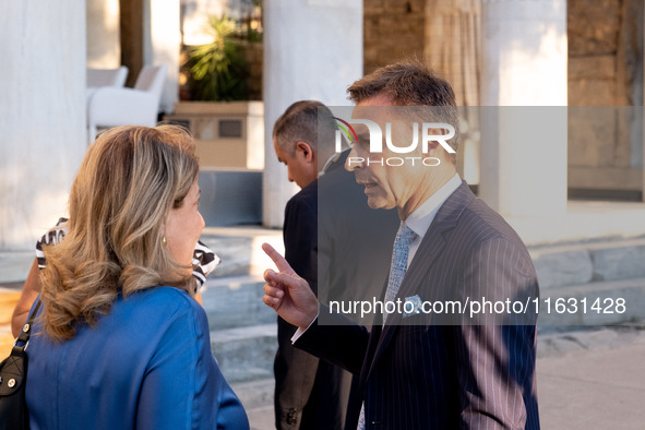 Achielas Tsaltas, the president of the Athens Democracy Forum, arrives at the Athens Democracy Forum. The President of the Hellenic Republic...