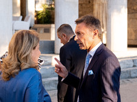 Achielas Tsaltas, the president of the Athens Democracy Forum, arrives at the Athens Democracy Forum. The President of the Hellenic Republic...