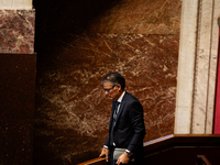 Olivier Faure, deputy of the Socialistes et Apparentes group, leaves the National Assembly during the session of questions to the government...