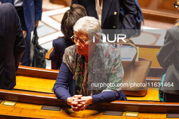 Genevieve Darrieussecq, Minister for Health and Access to Care, is seen during the session of questions to the government at the National As...