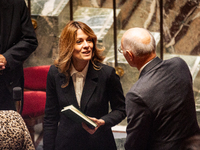 Maud Bregeon, Minister attached to the Prime Minister and Government Spokesman, is seen during the session of questions to the government at...