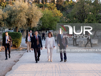 Achielas Tsaltas, the president of the Athens Democracy Forum, Haris Doukas, the Mayor of Athens, and the President of the Hellenic Republic...