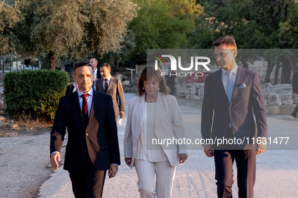 Achielas Tsaltas, the president of the Athens Democracy Forum, Haris Doukas, the Mayor of Athens, and the President of the Hellenic Republic...