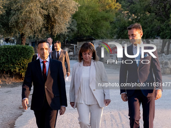 Achielas Tsaltas, the president of the Athens Democracy Forum, Haris Doukas, the Mayor of Athens, and the President of the Hellenic Republic...