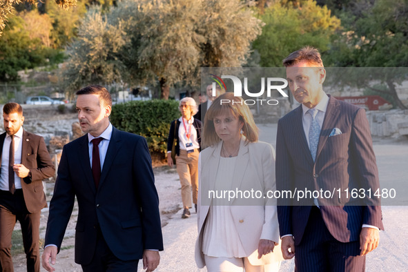 Achielas Tsaltas, the president of the Athens Democracy Forum, Haris Doukas, the Mayor of Athens, and the President of the Hellenic Republic...