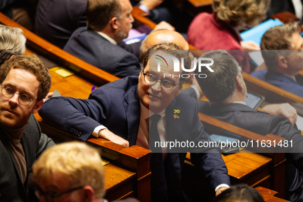 Sylvain Maillard, deputy of the Ensemble Pour la Republique group, is seen during the session of questions to the government at the National...