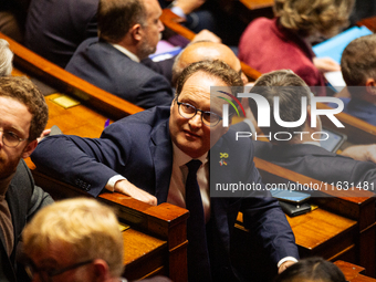 Sylvain Maillard, deputy of the Ensemble Pour la Republique group, is seen during the session of questions to the government at the National...