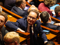 Sylvain Maillard, deputy of the Ensemble Pour la Republique group, is seen during the session of questions to the government at the National...