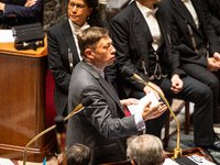 Jean-Louis Thi?riot, Minister attached to the Minister for the Armed Forces and Veterans, speaks during the session of questions to the gove...