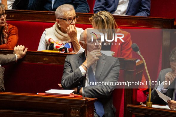 Didier Migaud, Keeper of the Seals and Minister of Justice, is seen during the session of questions to the government at the National Assemb...