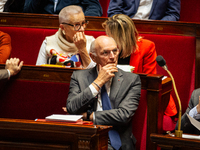 Didier Migaud, Keeper of the Seals and Minister of Justice, is seen during the session of questions to the government at the National Assemb...