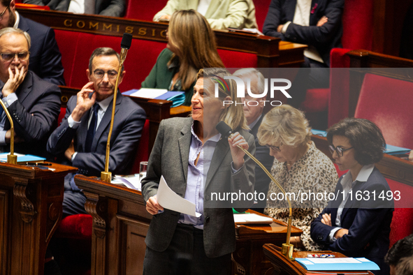 Astrid Panosyan-Bouvet, Minister for Labour and Employment, speaks during the session of questions to the government at the National Assembl...