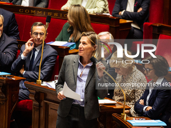 Astrid Panosyan-Bouvet, Minister for Labour and Employment, speaks during the session of questions to the government at the National Assembl...