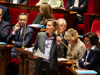 Astrid Panosyan-Bouvet, Minister for Labour and Employment, speaks during the session of questions to the government at the National Assembl...