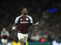 Jhon Duran centre-forward of Aston Villa and Colombia celebrates after scoring his sides first goal during the UEFA Champions League 2024/25...