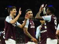 Jhon Duran centre-forward of Aston Villa and Colombia celebrates after scoring his sides first goal during the UEFA Champions League 2024/25...